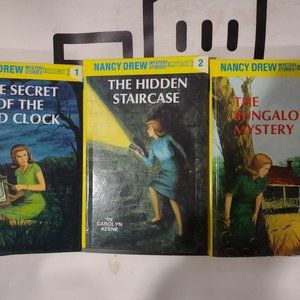 Nancy Drew Mystery Stories #'s 1,2 and 3 by Carolyn Keene 1987 Hardcovers